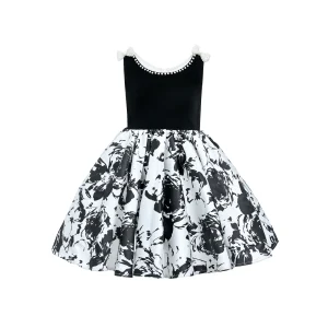 Black and White Abstract Maitland Dress