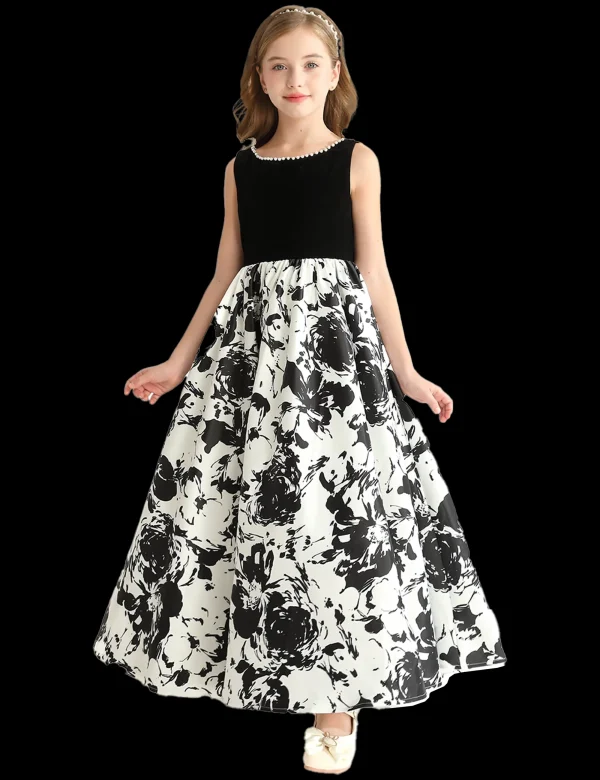 Black and White Abstract Dalmeny Dress