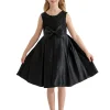 Black Hampton Double Bow Dress