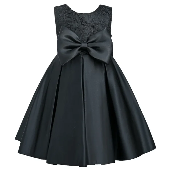 Black Hampton Double Bow Dress