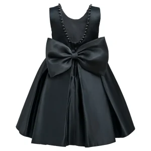 Black Hampton Double Bow Dress