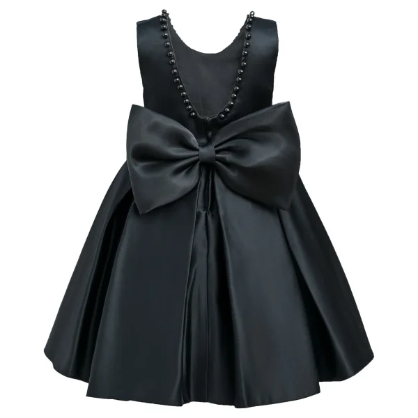Black Hampton Double Bow Dress