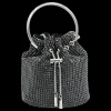 Black Rhinestone Chain Buckle Purse