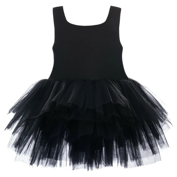Black Solid Tutu Dress