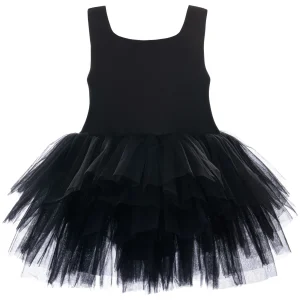 Black Solid Tutu Dress