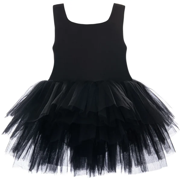 Black Solid Tutu Dress
