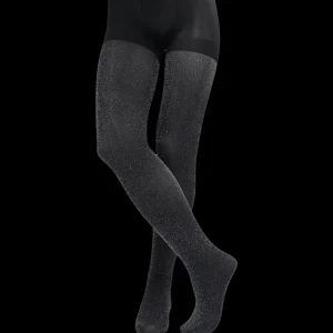 Black Sparkled Cotton Tights