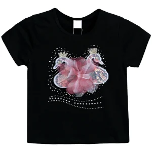 Black Swan Applique T-Shirt