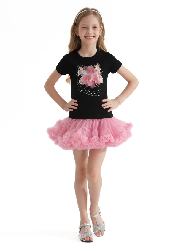 Black Swan Applique T-Shirt