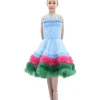 Blue Granada Ruffle Tulle Dress