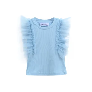 Blue Tulle Frill T-Shirt