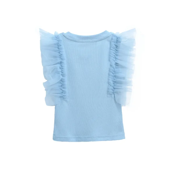 Blue Tulle Frill T-Shirt