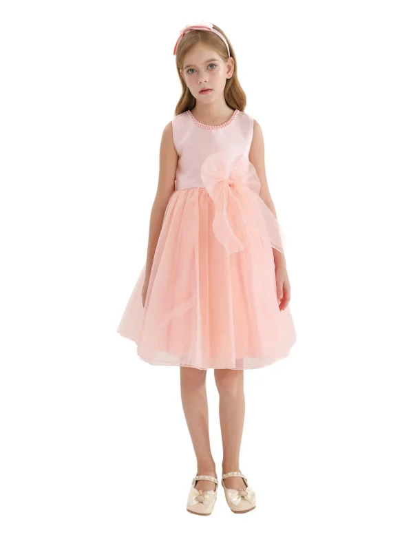 Blush Felice Tulle Bow Dress