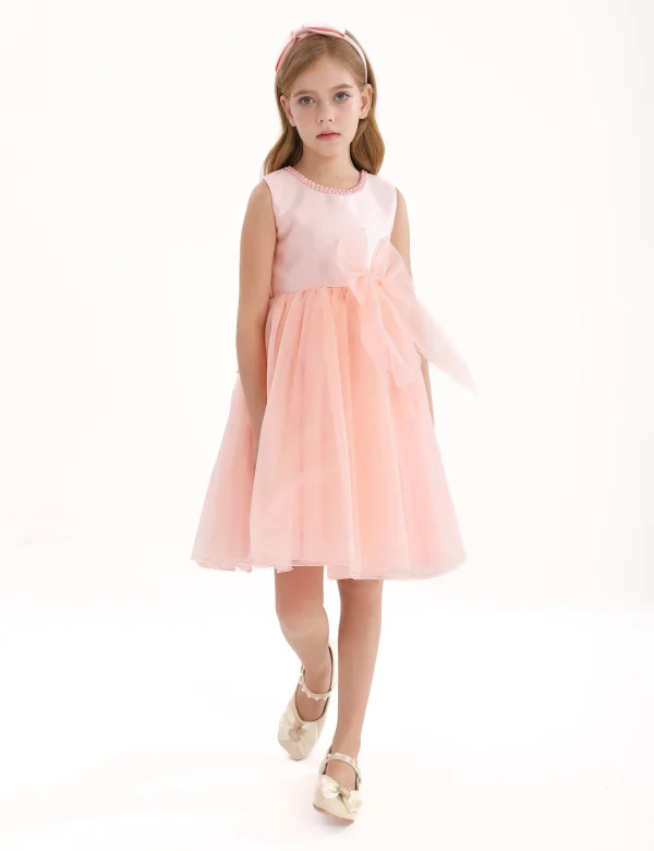 Blush Felice Tulle Bow Dress