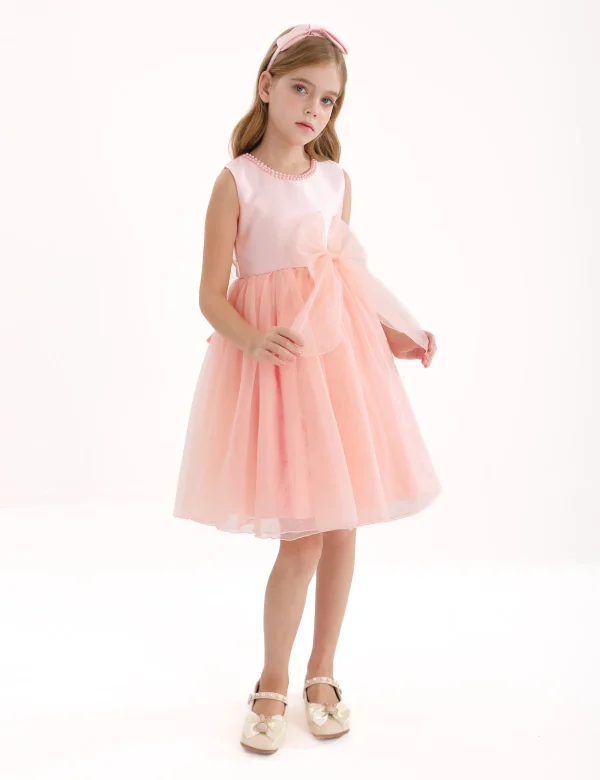 Blush Felice Tulle Bow Dress