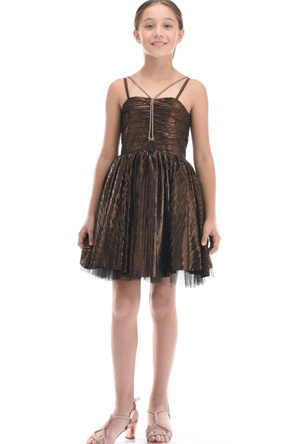 Bronze Gianotta Strapped Dress