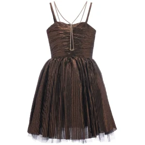 Bronze Gianotta Strapped Dress