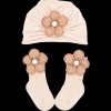 Brown Flower Beige Accent Gift Set