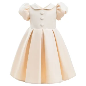 Champagne Barrymore Teacup Button Dress