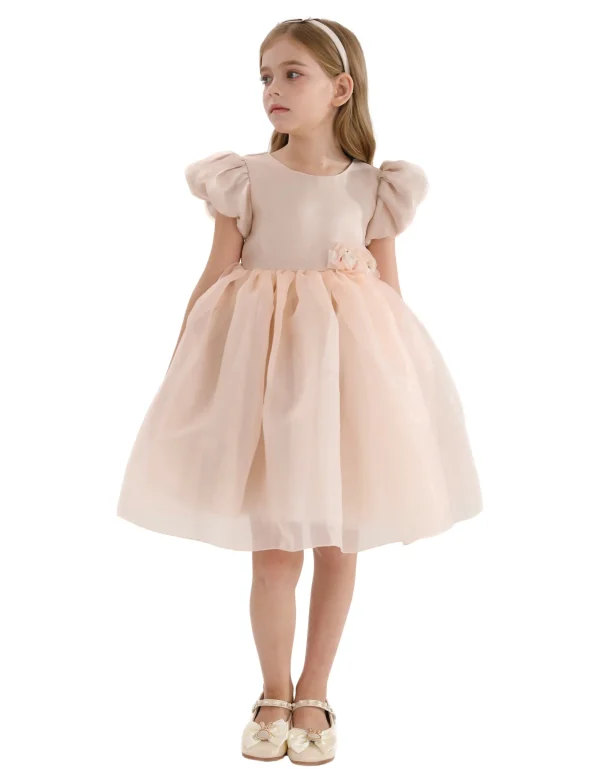 Champagne D'Amico Floral Teacup Dress