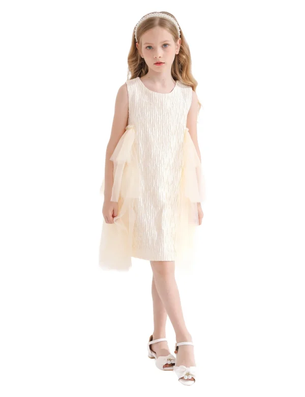 Champagne Sonata Ruffle Dress