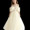 Champagne Tulle Bow Amica Dress