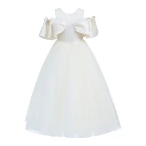 Champagne Tulle Bow Amica Dress