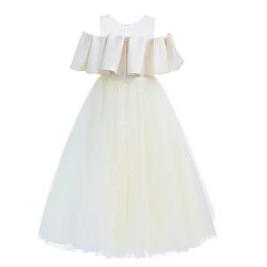 Champagne Tulle Bow Amica Dress