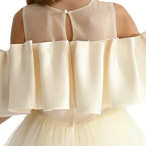 Champagne Tulle Bow Amica Dress