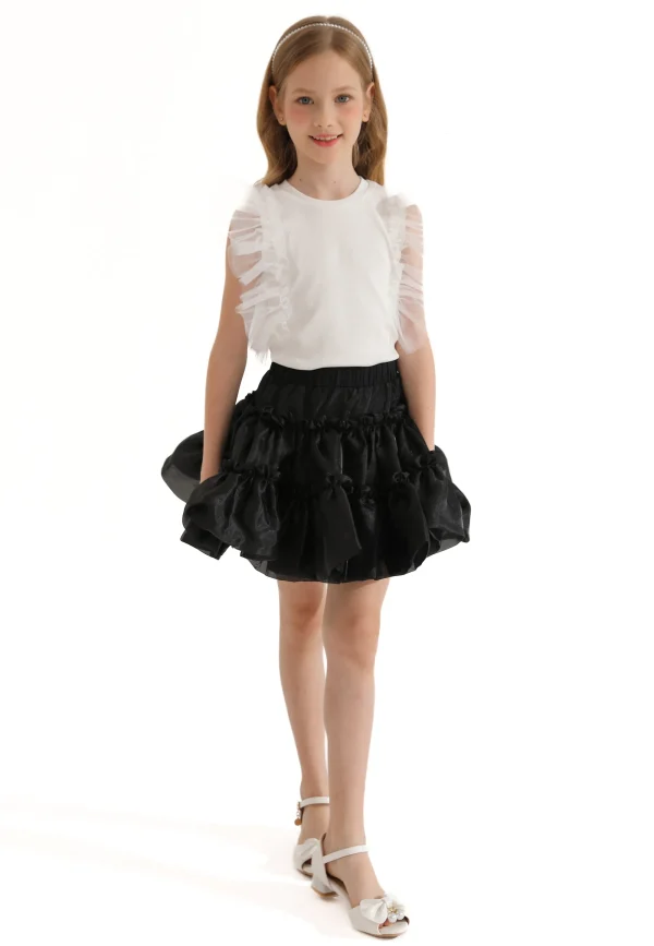 Champagne Tulle Frill T-Shirt