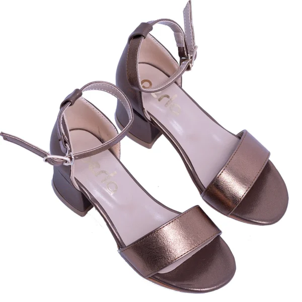 Copper Bronze Sandal-Strap Heels