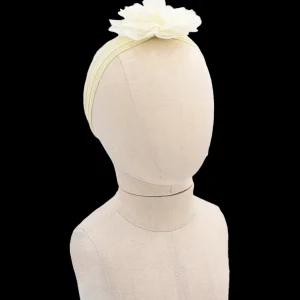 Cream Glistening Flower Headband