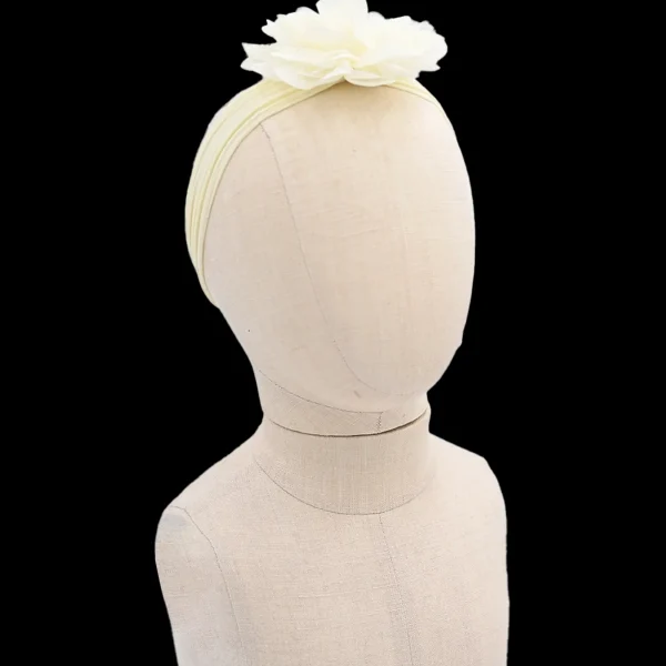 Cream Glistening Flower Headband