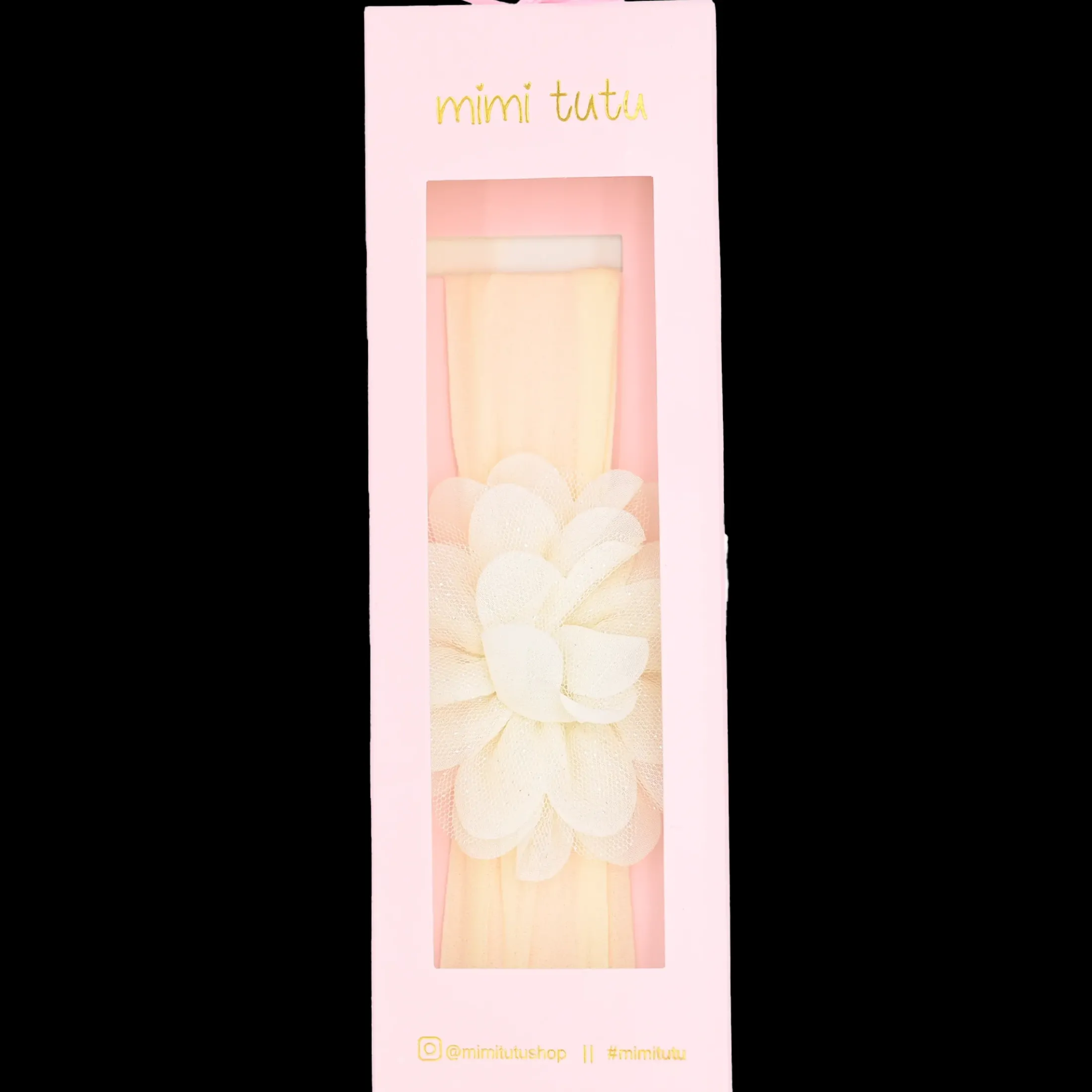 Cream Glistening Flower Headband