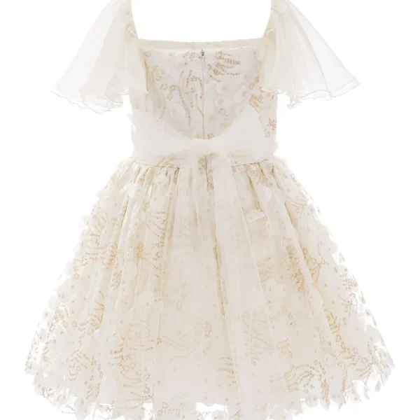 Cream Jolene Polka Dot Applique Dress