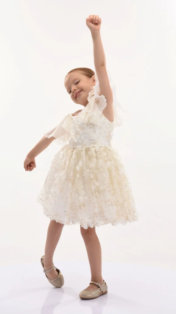 Cream Jolene Polka Dot Applique Dress