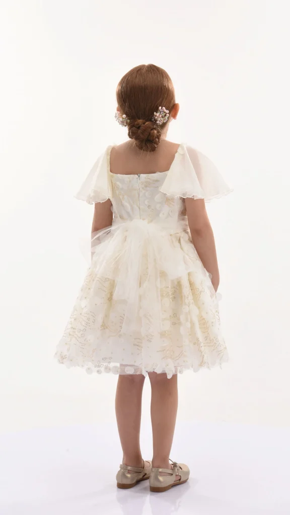 Cream Jolene Polka Dot Applique Dress