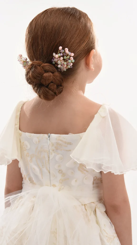 Cream Jolene Polka Dot Applique Dress