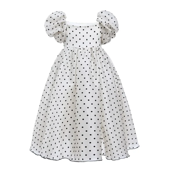 Cream Osuna Polka Dot Teacup Dress