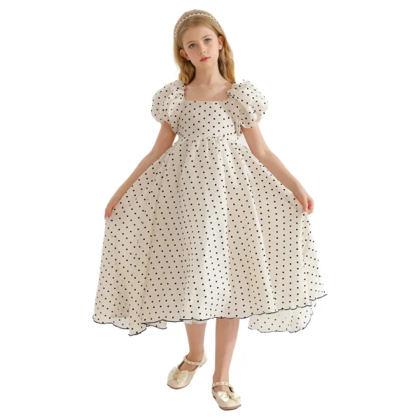 Cream Osuna Polka Dot Teacup Dress