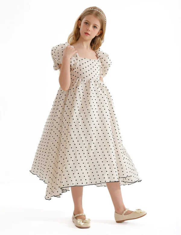 Cream Osuna Polka Dot Teacup Dress