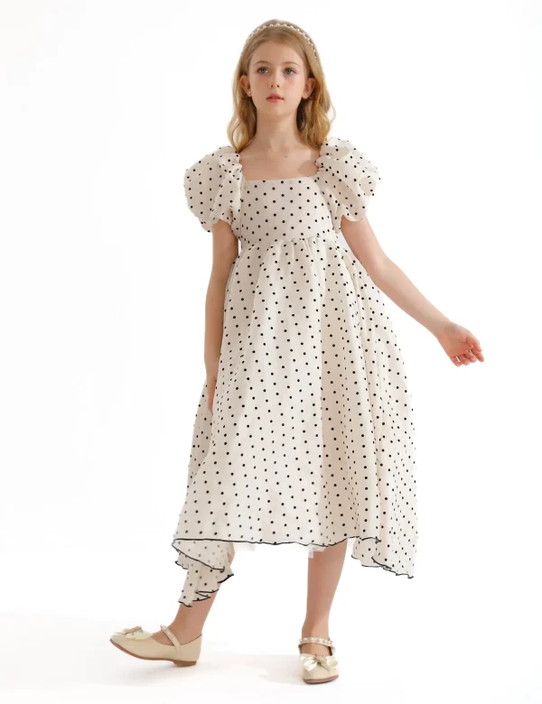 Cream Osuna Polka Dot Teacup Dress