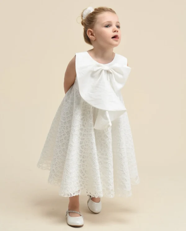 Cream Pamela Embroidered Dress