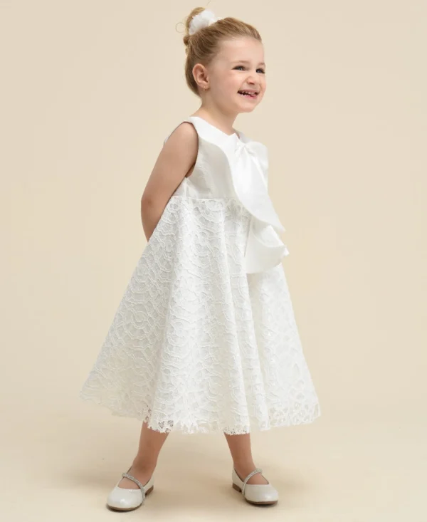 Cream Pamela Embroidered Dress