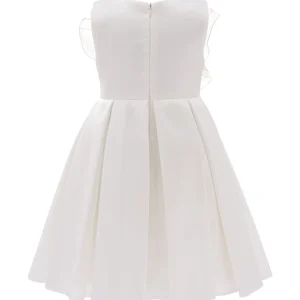 Cream Shasta Tulle Bow Dress