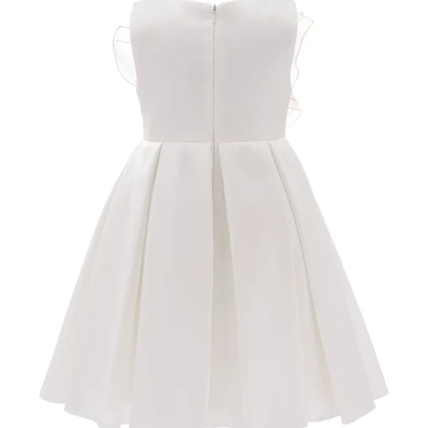 Cream Shasta Tulle Bow Dress