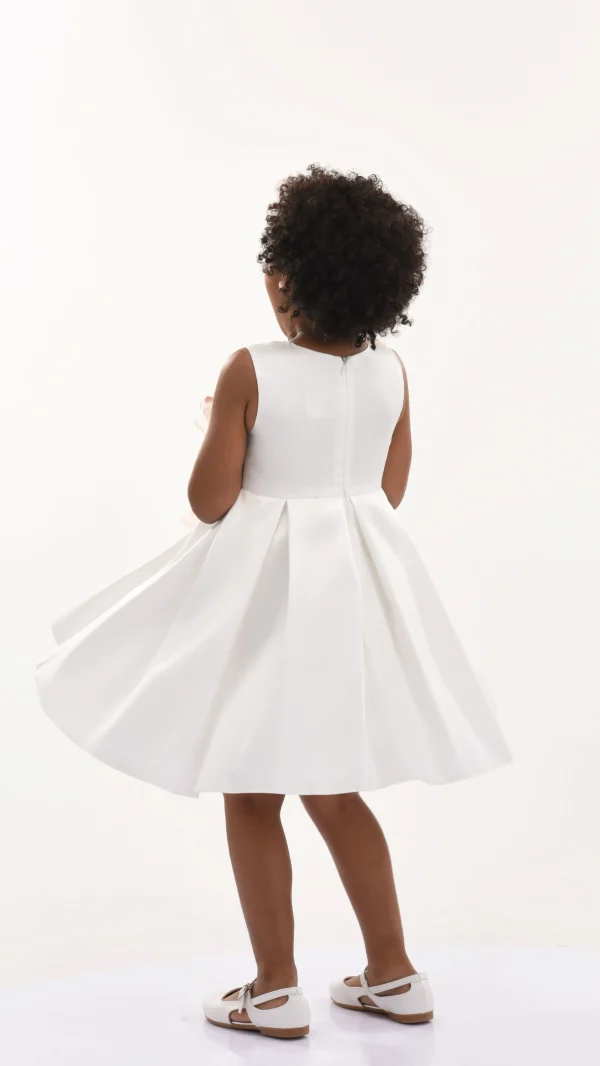 Cream Shasta Tulle Bow Dress