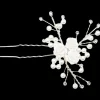 Crystal Blooming Pearl Rose Hair Pin