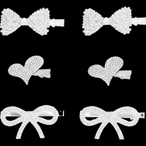 Crystal Bow, Heart, Butterfly Hair Clips