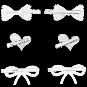 Crystal Bow, Heart, Butterfly Hair Clips